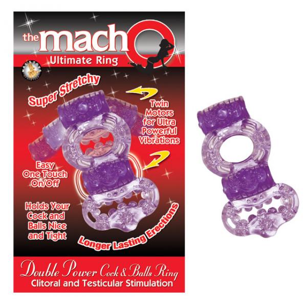 Macho 2x Power Cock/ball Ring (purple)