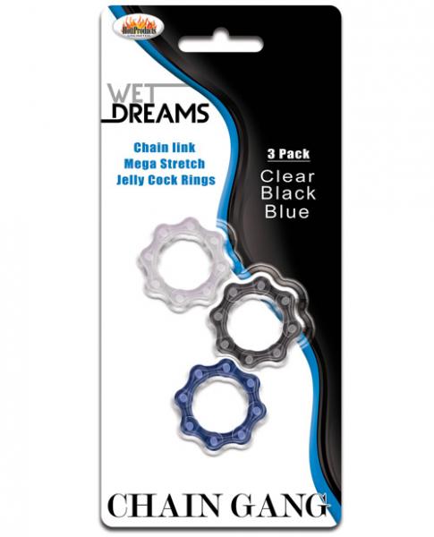 Chain Gang Cock Rings Assorted 3 Pack