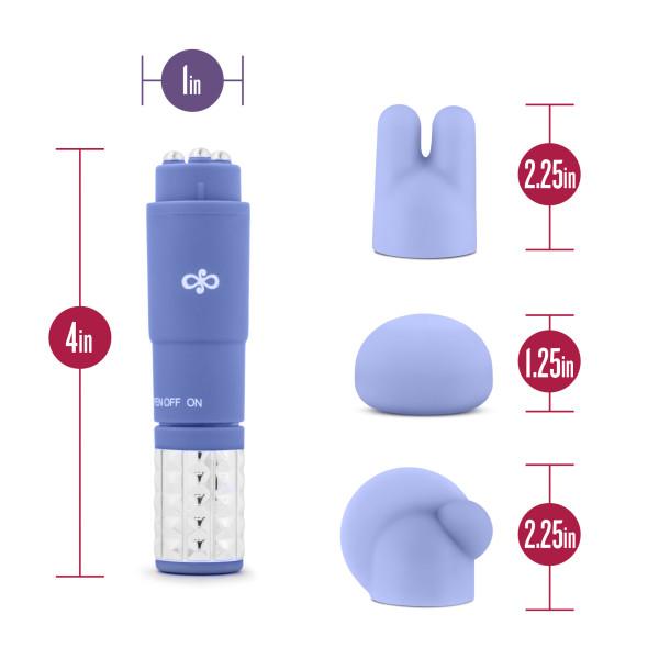 Revitalize Massage Kit with 3 Silicone Attachments Purple