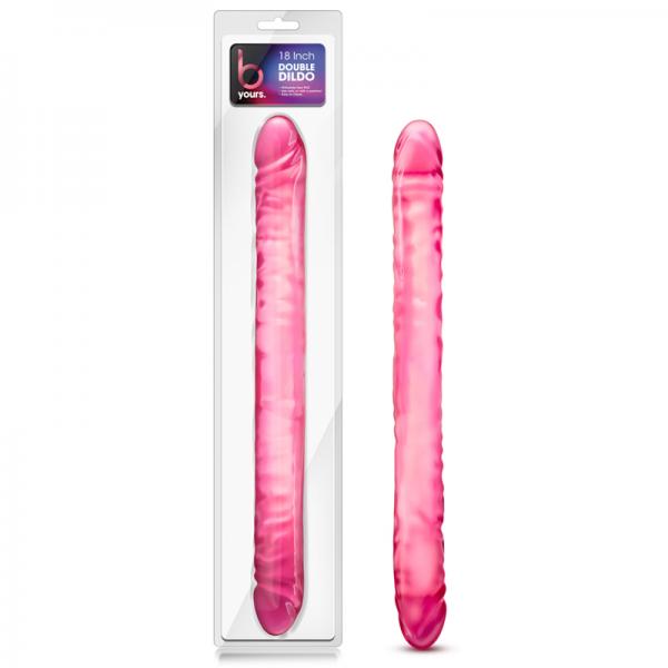 B Yours - 18in Double Dildo - Pink