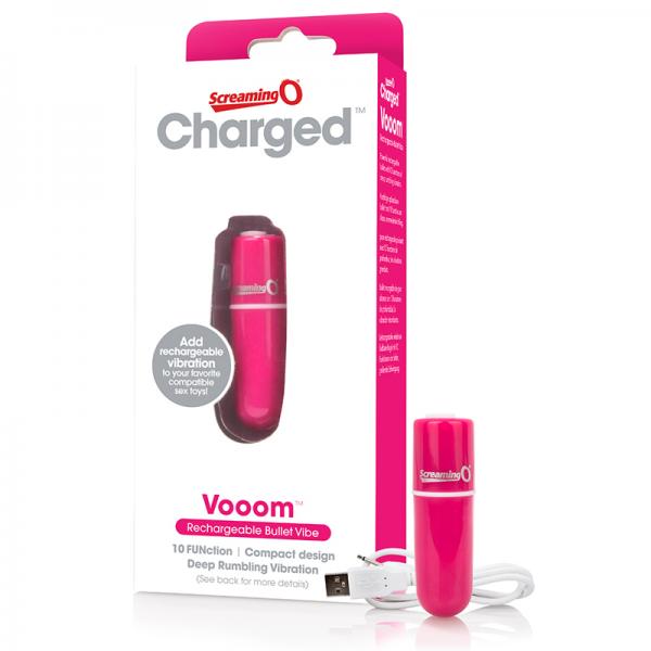 Screaming O Charged Vooom Rechargeable Bullet Vibe - Pink