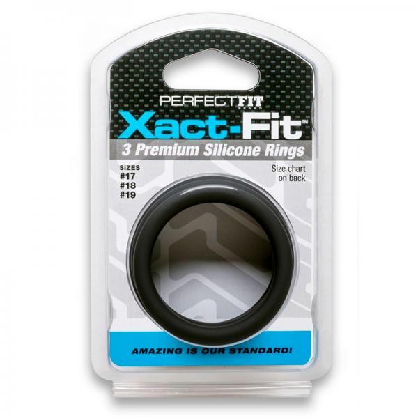 Xact-Fit Cockring Kit 3 Medium to Large Black