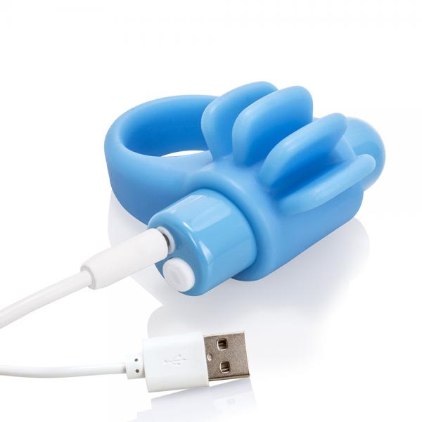 Charged Skooch Ring Blue Vibrating Cock Ring