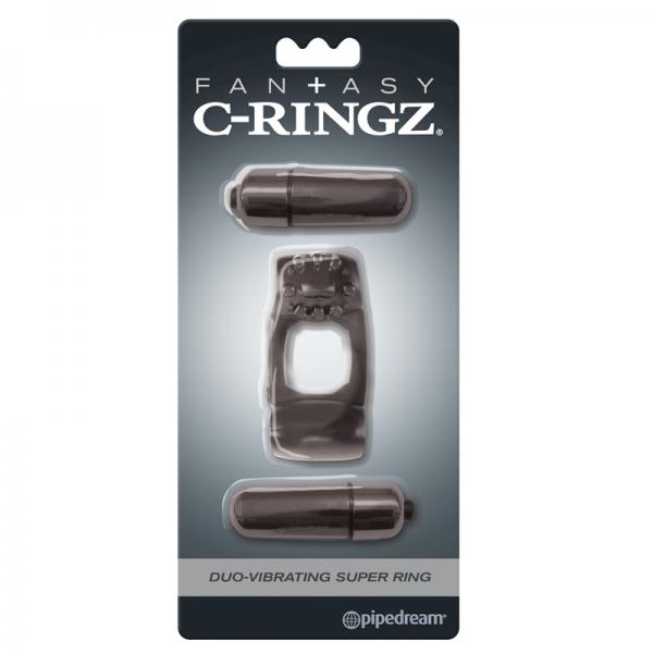 Fantasy C-Ringz Duo Vibrating Super Ring Black
