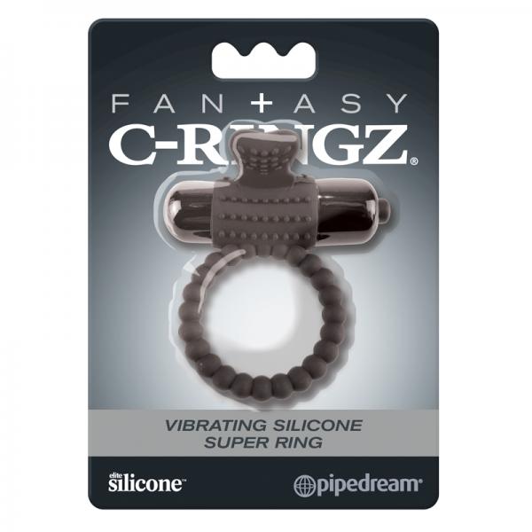 Fantasy C Ringz Vibrating Silicone Super Ring Black