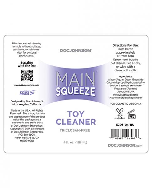 Main Squeeze Toy Cleaner 4 fluid ounces
