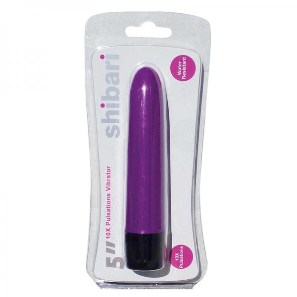 Shibari 10X Pulsations Vibrator 5 inches Purple