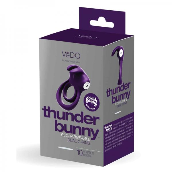 Vedo Thunder Rechargeable Dual Cockring Purple